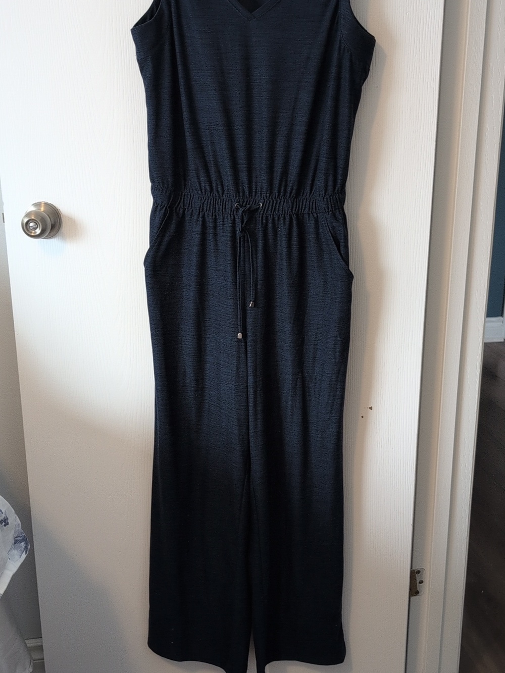 Chic Sleeveless Dark Blue Jumpsuit Excellent Condition. Soft And Comfy!!